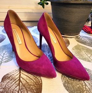 Diane von Furstenberg magenta heels